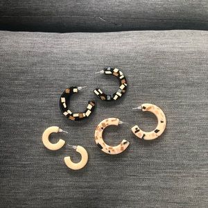 Noonday Collection Terrazzo Hoops, Set of 3